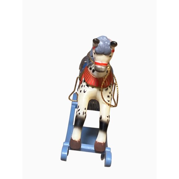 Hallmark 1984 Rocking Horse Ornament With Gold Bridle & Saddle - Picture 3 of 12